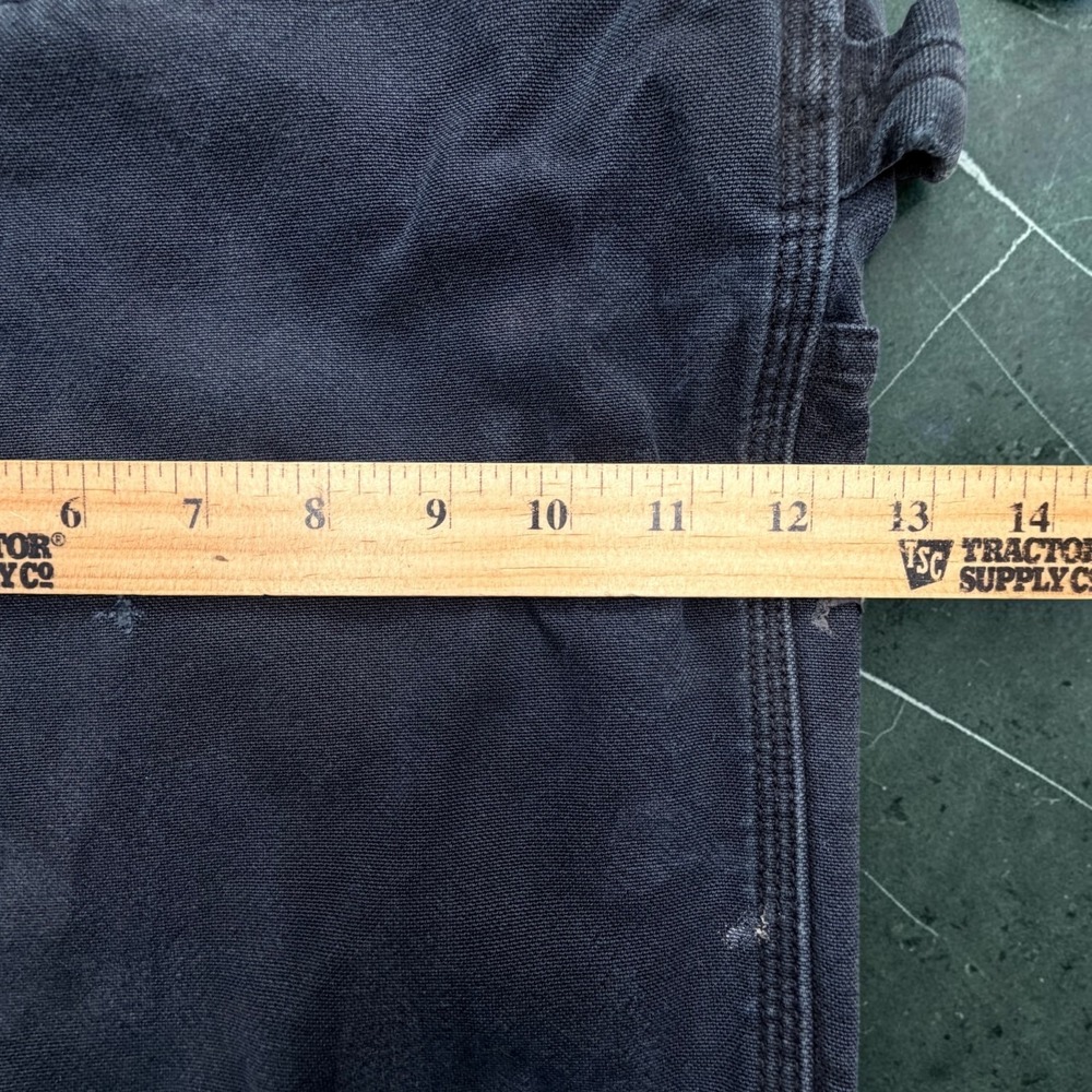 Carhartt Double Knee Carpenter Pants Mens 36 x 30 Black Faded Canvas Thrashed - Picture 9 of 15